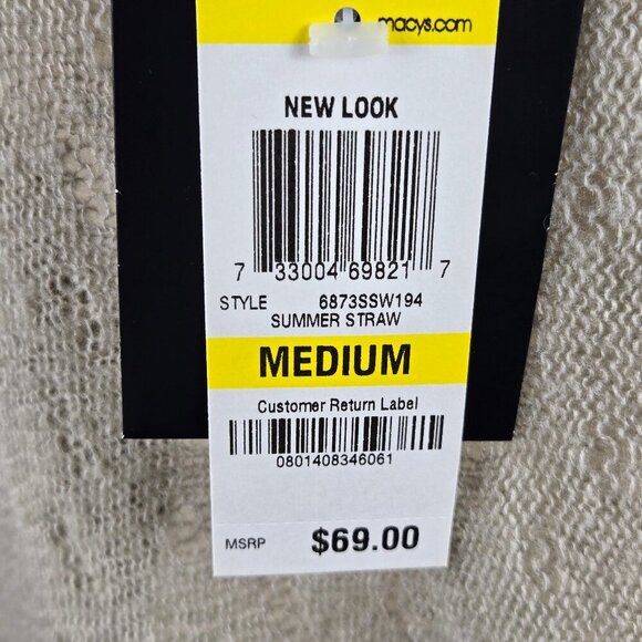 Alfani Size Medium "Summer Straw" Open Front Asymetric Cardigan No Closure NWT - Picture 11 of 14